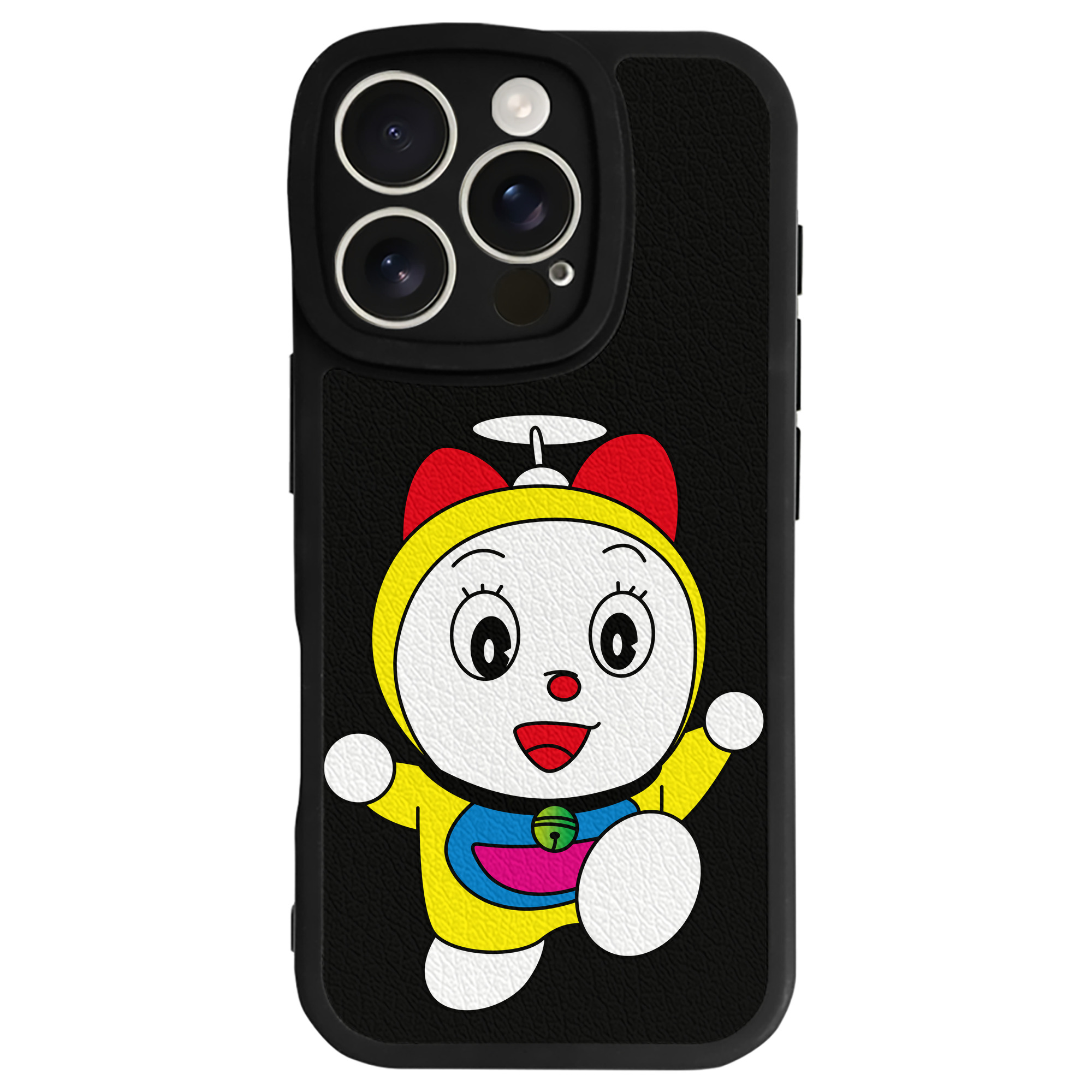 （画像用） ドラえもん ドラミ Doraemon Dorami 【iPhone 16シリーズ対応】シリコンスマホケース（レザー調） 材質：シリコン